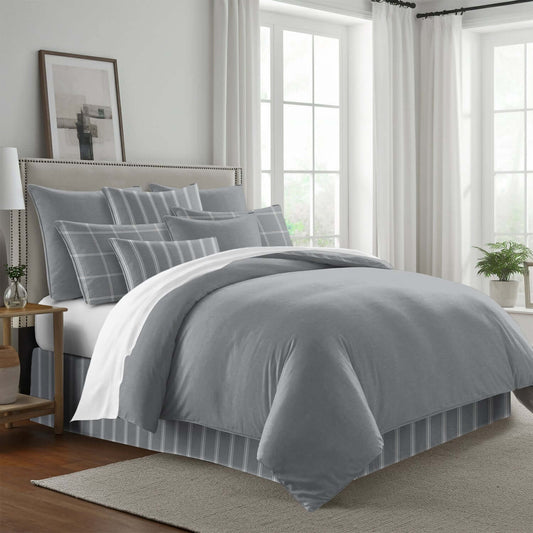 FAIT AU CANADA- Modèle SHAY GRIS UNI - Par Colcha Linens Douillette, Couvre-lit, Housse de couette  ,disponible chez Literie-Déco et moi 