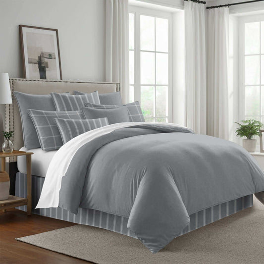 FAIT AU CANADA- Modèle SHAY GRIS UNI - Par Colcha Linens - Douillette, Couvre-lit, Housse de couette Colcha Linens - $469.99! Literie-Déco et moi 
