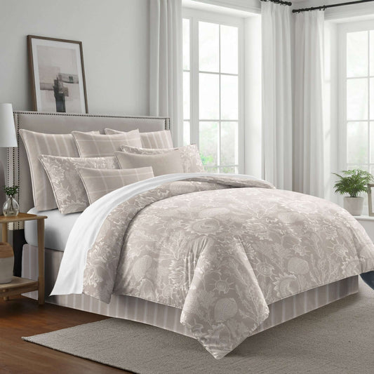 FAIT AU CANADA- Modèle SHELLABRATE ( Naturel ) - Par Colcha Linens Douillette, Couvre-lit, Housse de couette  ,disponible chez Literie-Déco et moi 