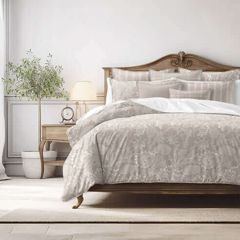 FAIT AU CANADA- Modèle SHELLABRATE ( Naturel ) - Par Colcha Linens - Douillette, Couvre-lit, Housse de couette Colcha Linens - Literie-Déco et moi 