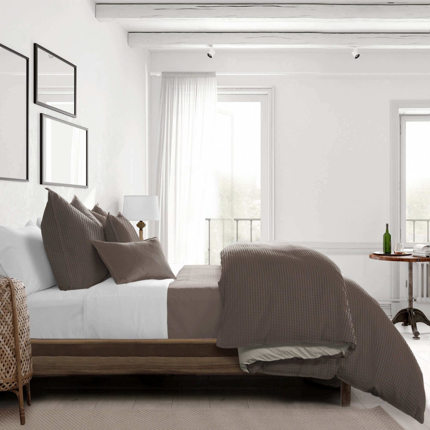 FAIT AU CANADA- Modèle SOMA (Moka) - Par Colcha Linens - Douillette, Couvre-lit, Housse de couette Colcha Linens - $374.99! Literie-Déco et moi 