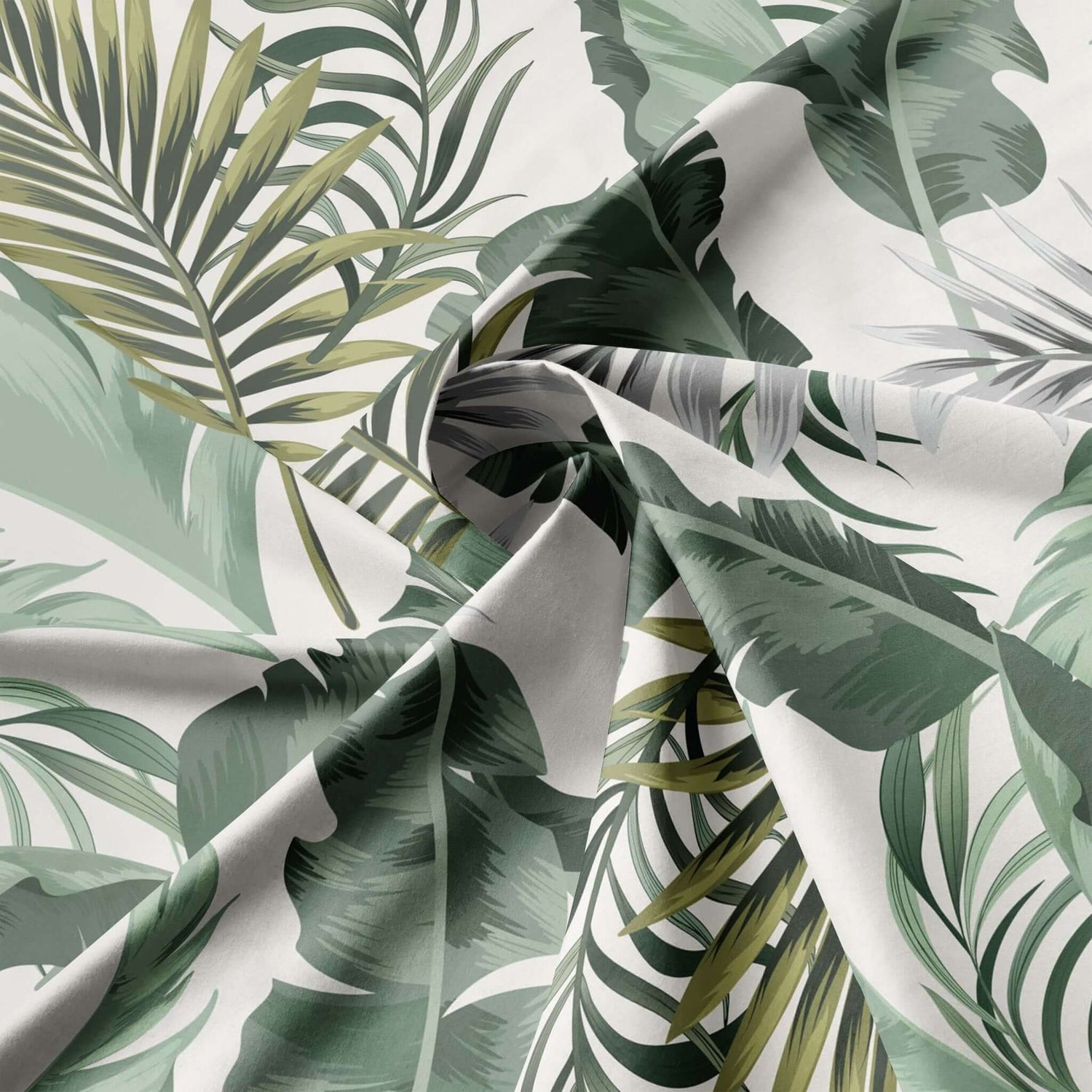 FABRIQUÉ AU CANADA-Modèle VERT FRONDOSA-Par Quilt Linens Douillette, Couvre-lit, Housse de couette  ,disponible chez Literie-Déco et moi 