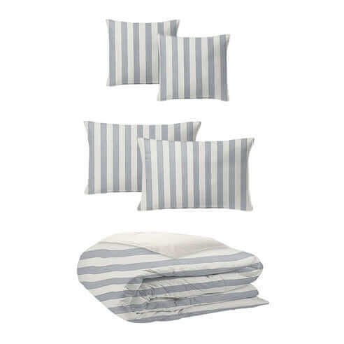 FAIT AU CANADA - Modèle WAVE RUNNER ( Gris ) - 5 PIECES - Par Colcha Linens - Literie - Déco et moi