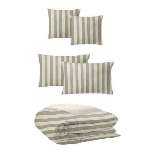 FAIT AU CANADA - Modèle WAVE RUNNER ( Sable ) - 5 PIECES - Par Colcha Linens - Literie - Déco et moi