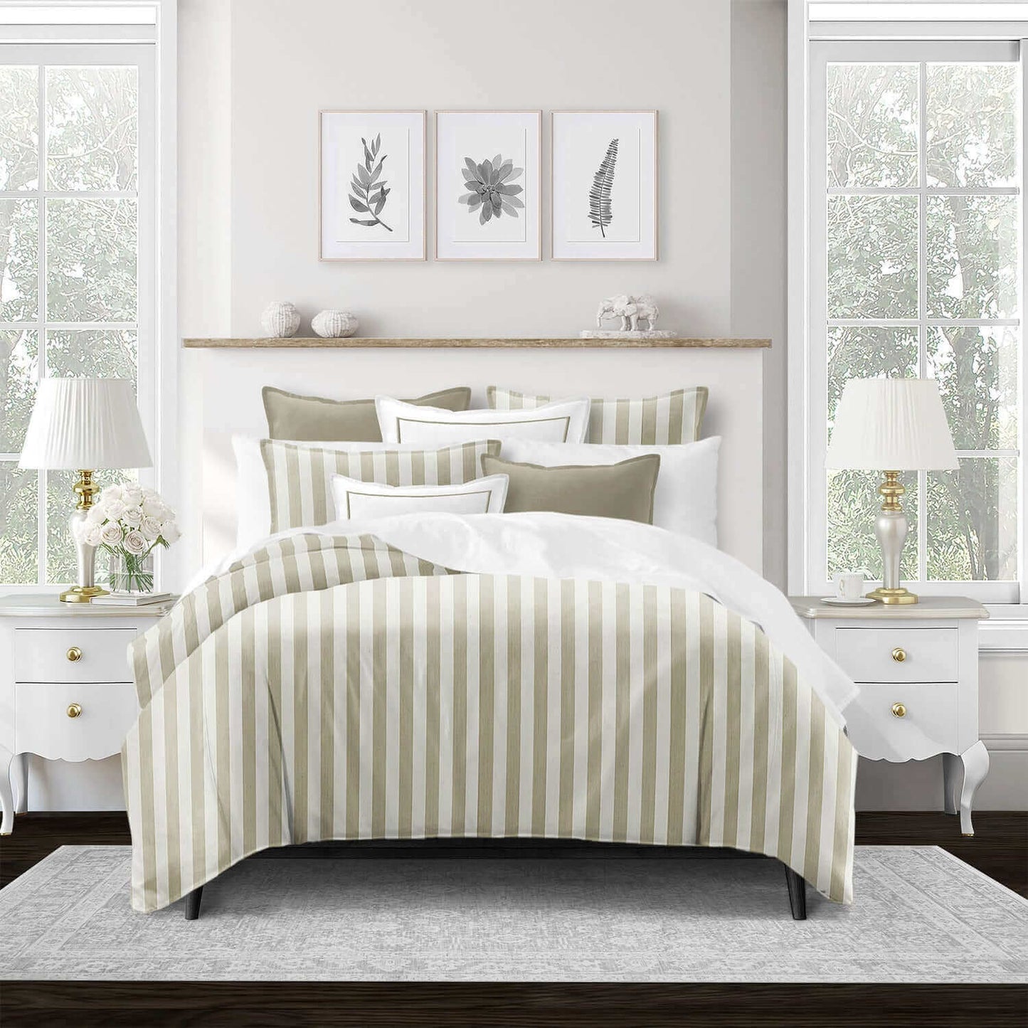 FAIT AU CANADA - Modèle WAVE RUNNER ( Sable ) - 5 PIECES - Par Colcha Linens - Literie - Déco et moi