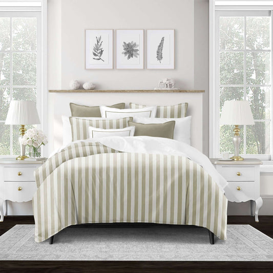 FAIT AU CANADA - Modèle WAVE RUNNER ( Sable ) - 5 PIECES - Par Colcha Linens - Literie - Déco et moi