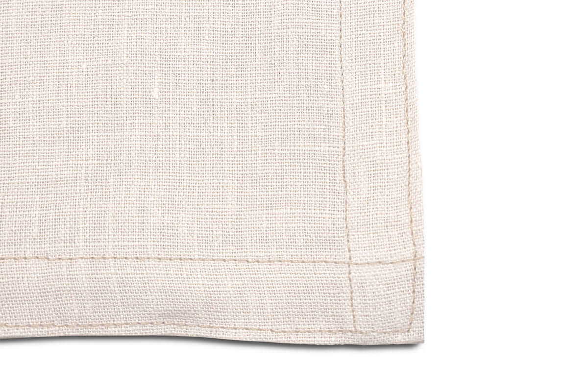 ( Fait au Canada ) Serviette de table en lin naturel ARENA ( 15'' x 15'') - Literie - Déco et moi