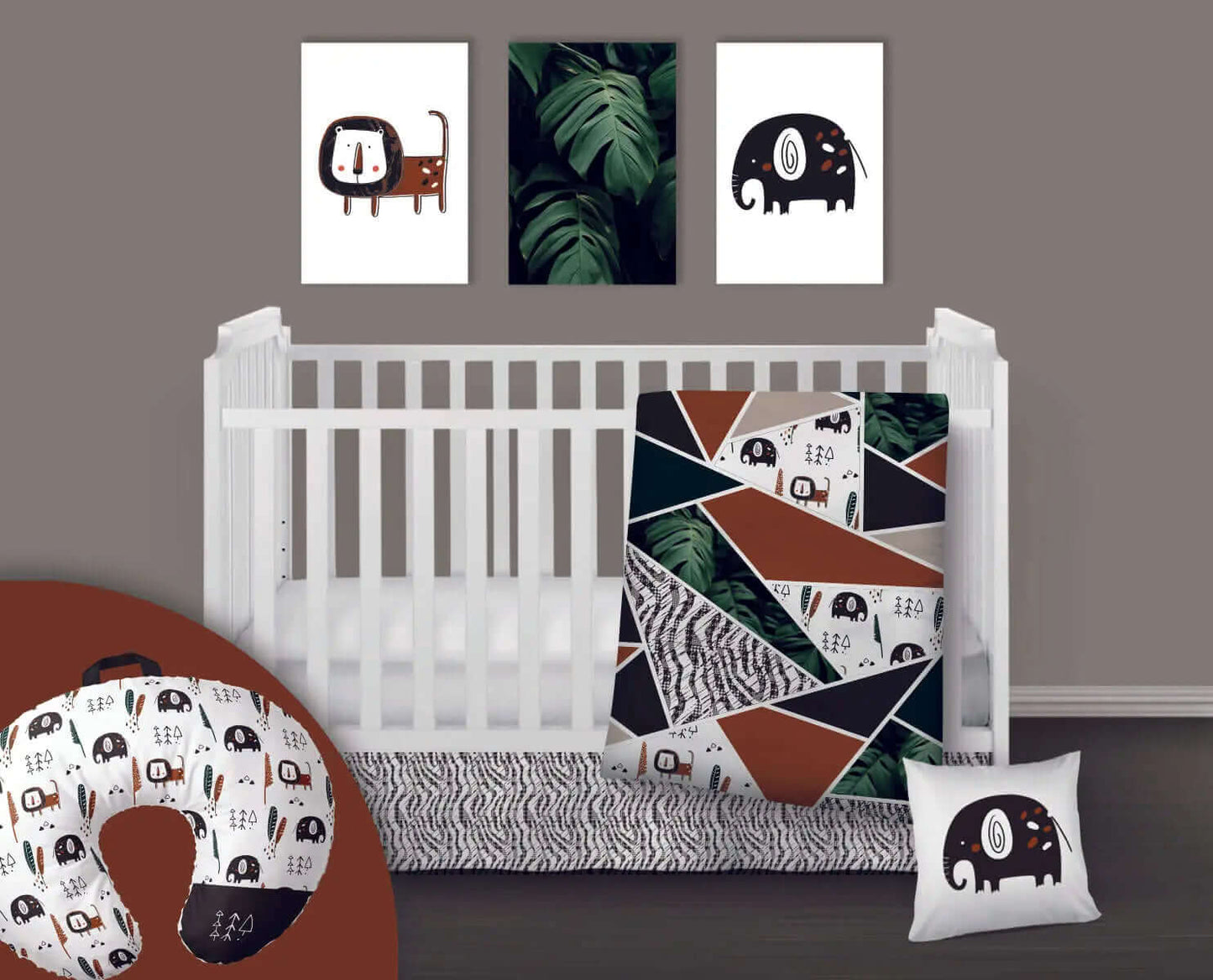 ( Fait au Québec) 2 ensembles de literie pour JUMEAUX/JUMELLES- DANS LA SAVANE - Literie bébés Textile Patlin - Literie-Déco et moi 