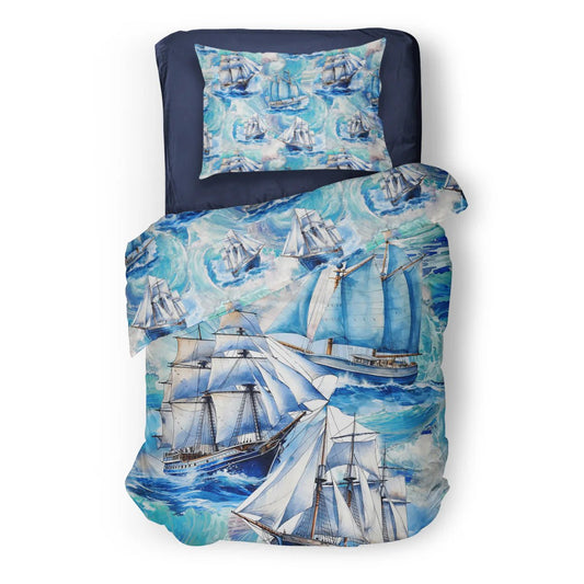 (FAIT AU QUEBEC) Bateau- Couvre-lit pour enfants - Douillette Fait Québec- oleoops - $199.99! Literie-Déco et moi 