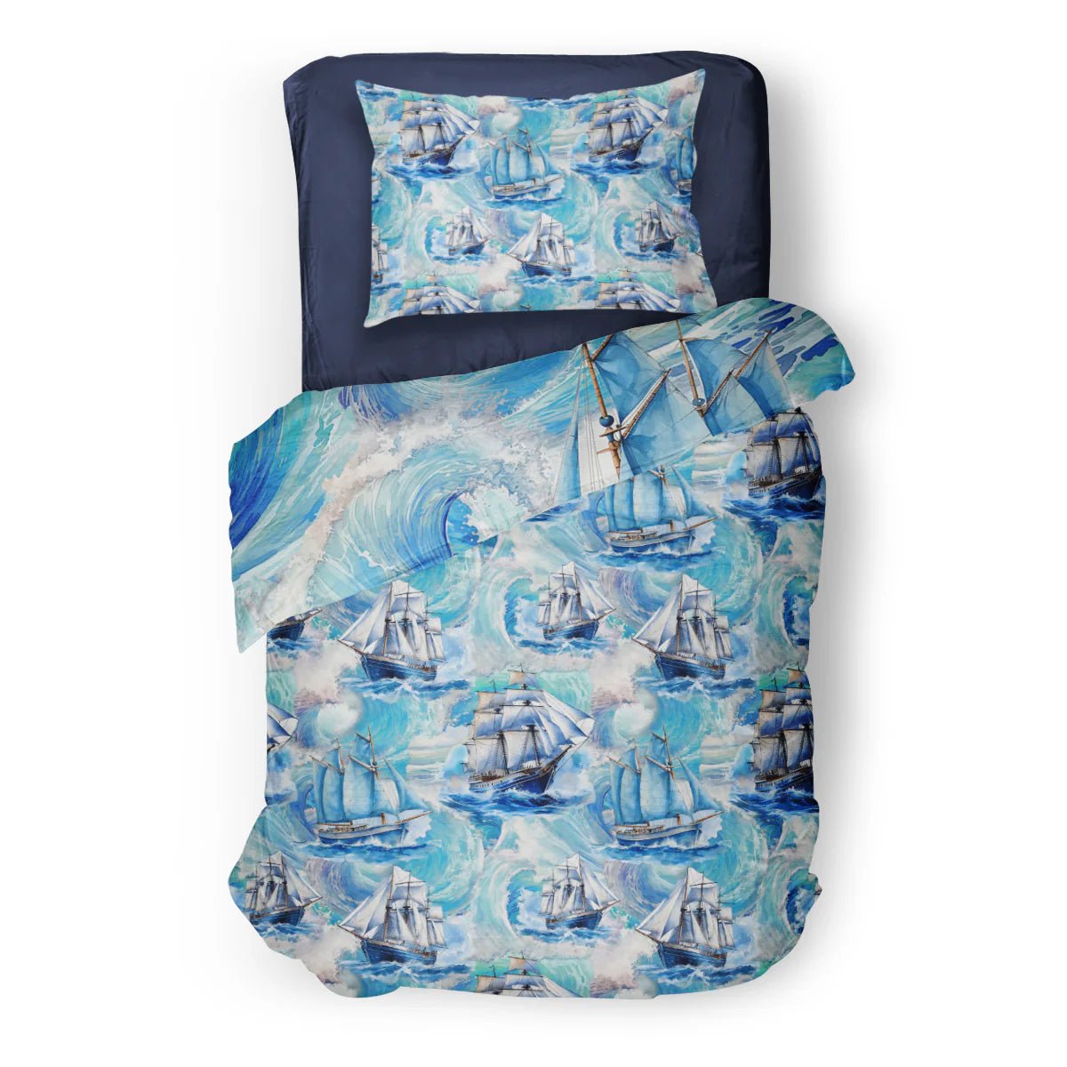 (FAIT AU QUEBEC) Bateau- Couvre-lit pour enfants - Douillette Fait Québec- oleoops - Literie-Déco et moi 