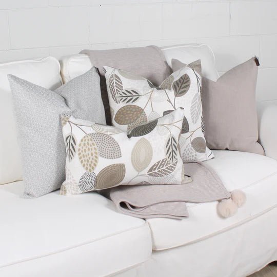 ( Fait au Québec ) - Coussin Bergame ( Beige) - Coussins Accent mode - Literie-Déco et moi 