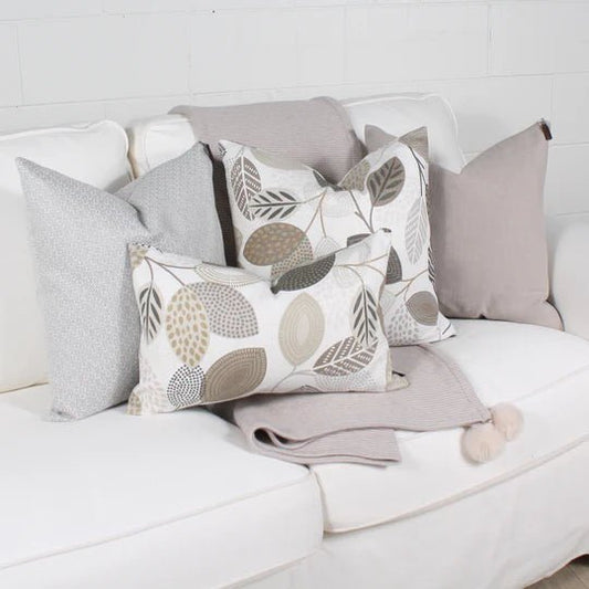 ( Fait au Québec ) - Coussin Bergame ( Beige) - Coussins Accent mode - Literie-Déco et moi 