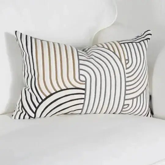 ( Fait au Québec ) - Coussin COURBES   ( 2 formats disponibles) - Coussins Accent mode - Literie-Déco et moi 