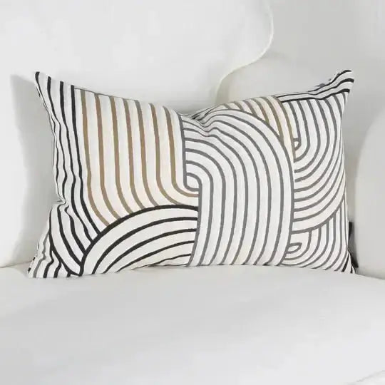 ( Fait au Québec ) - Coussin COURBES ( 2 formats disponibles) - Literie - Déco et moi