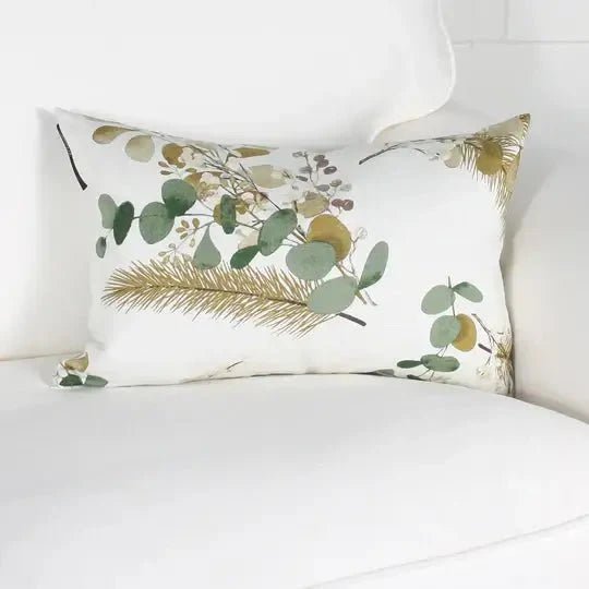 ( Fait au Québec ) - Coussin EUCALYPTUS ( Jaune ) - Literie - Déco et moi