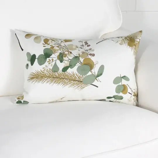 ( Fait au Québec ) - Coussin EUCALYPTUS ( Jaune ) Coussins  ,disponible chez Literie-Déco et moi 