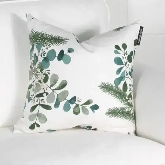 ( Fait au Québec ) - Coussin EUCALYPTUS ( Vert ) - Coussins Accent mode - Literie-Déco et moi 