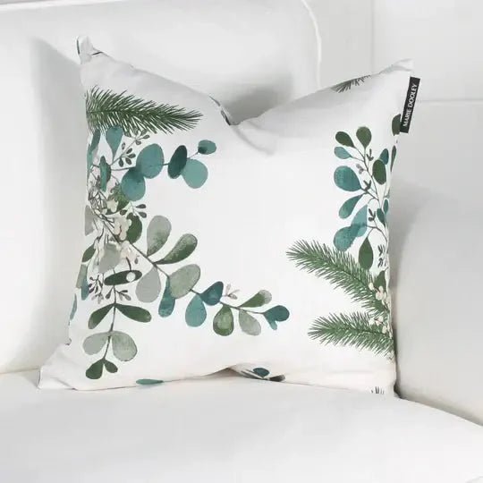 ( Fait au Québec ) - Coussin EUCALYPTUS ( Vert ) - Literie - Déco et moi