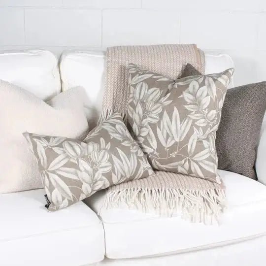 ( Fait au Québec ) - Coussin PHILBOIS ( Beige ) - Coussins Accent mode - Literie-Déco et moi 