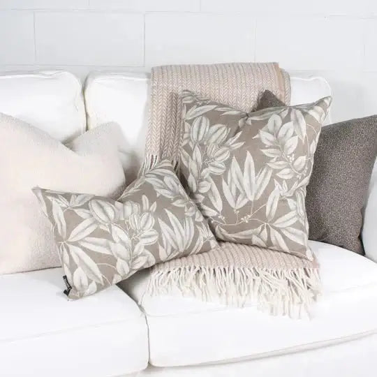 ( Fait au Québec ) - Coussin PHILBOIS ( Beige ) - Literie - Déco et moi