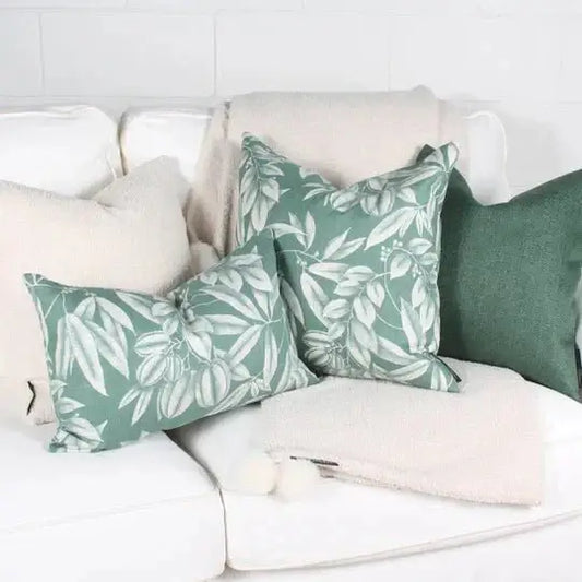 ( Fait au Québec ) - Coussin PHILBOIS ( Vert ) - Literie - Déco et moi