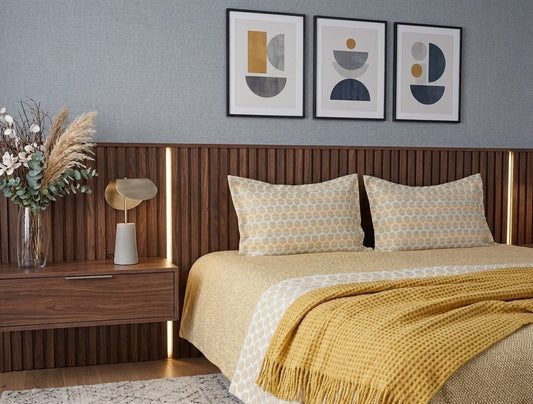 FAIT AU QUÉBEC - Couvre-lit MAXIMA JAUNE-VERT ( RÉVERSIBLE ) - Couvre-lit CHÉNÉ - $399.99! Literie-Déco et moi 