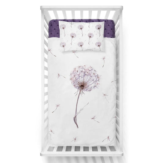 (FAIT AU QUEBEC) Dandelions - Couvre-lit pour bassinette - Douillette Fait Québec- oleoops - $19.99! Literie-Déco et moi 