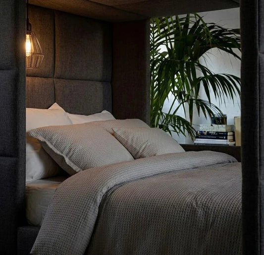 FAIT AU QUÉBEC-Ensemble de housse de couette SAPHORA (Gris) - Housse de couette Chéné-Sasseville - $349.99! Literie-Déco et moi 
