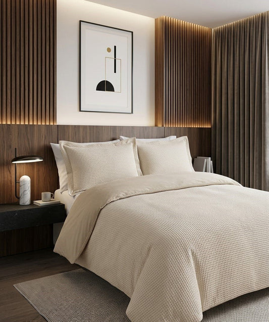 FAIT AU QUÉBEC- Ensemble de housse de couette SAPHORA ( Naturel ) - Housse de couette CHÉNÉ - $349.99! Literie-Déco et moi