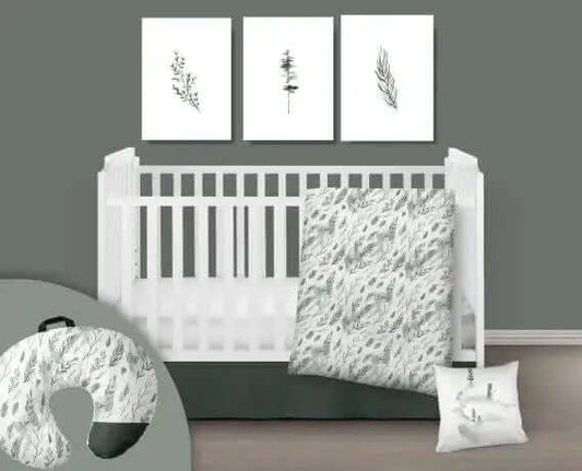 ( Fait au Québec) Ensemble de literie et accessoires pour bébé - BEAUTÉ DE LA NATURE - Literie bébés Textile Patlin - Literie-Déco et moi 
