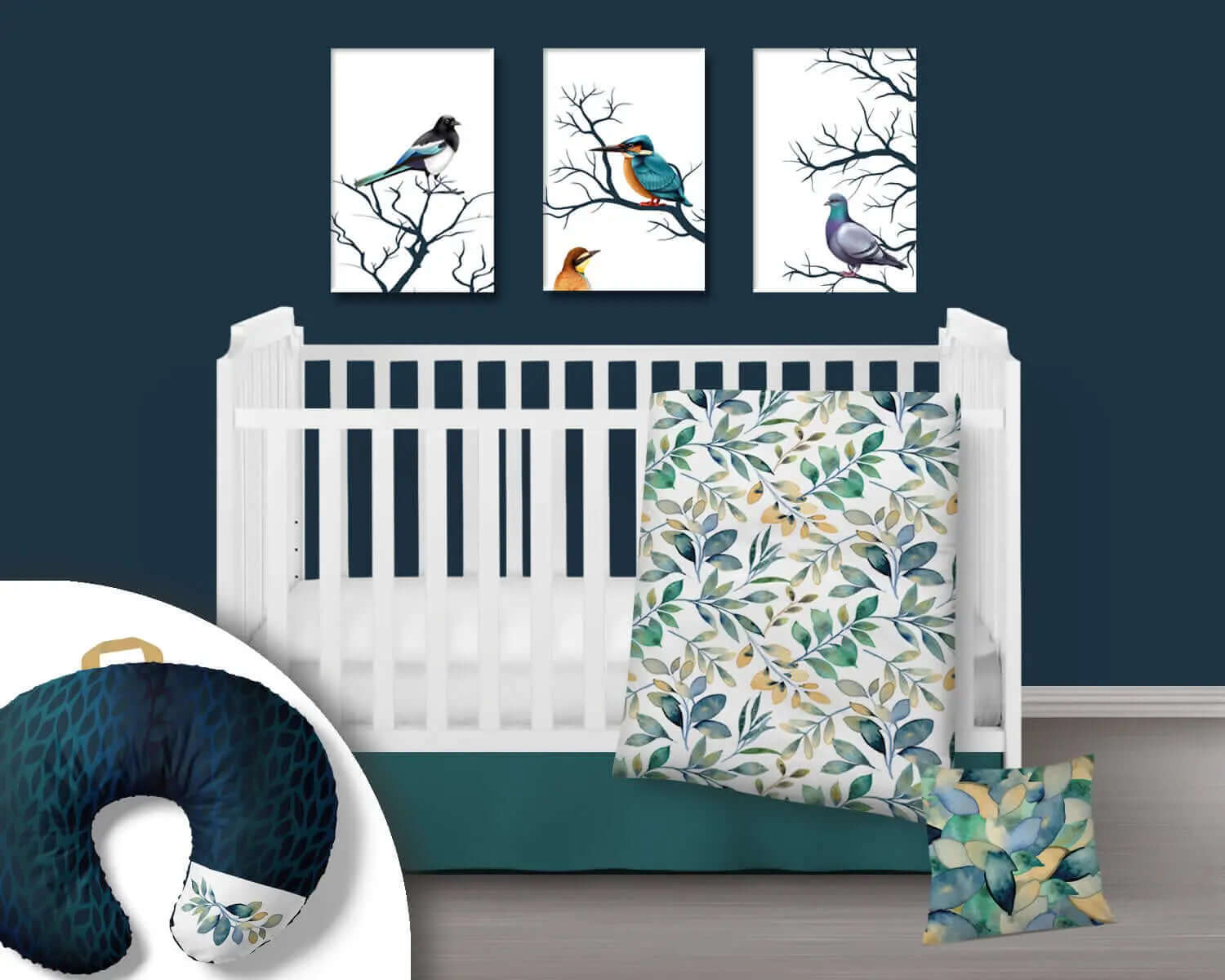 ( Fait au Québec) Ensemble de literie et accessoires pour bébé - DÉTENTE EN NATURE - Literie bébés Textile Patlin - Literie-Déco et moi 