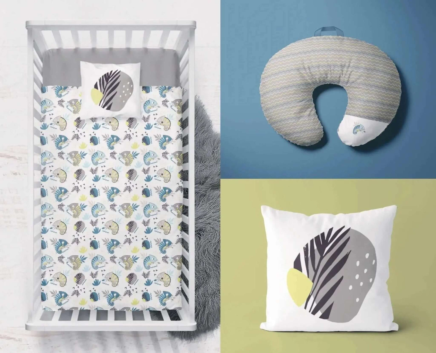 ( Fait au Québec) Ensemble de literie et accessoires pour bébé - FAUNE SAUVAGE - Literie bébés Textiles Patlin - Literie-Déco et moi 