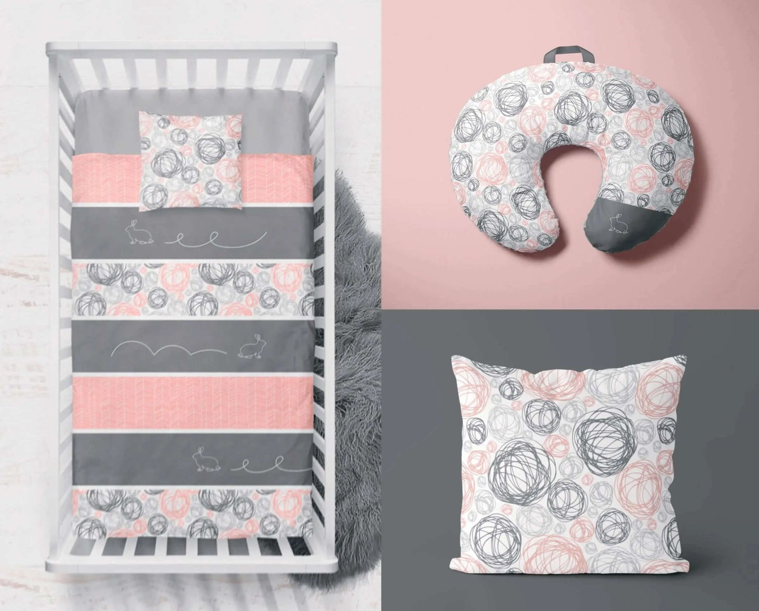 ( Fait au Québec) Ensemble de literie et accessoires pour bébé - GRIBOUILLIS EN FOLIE Literie bébés  ,disponible chez Literie-Déco et moi 