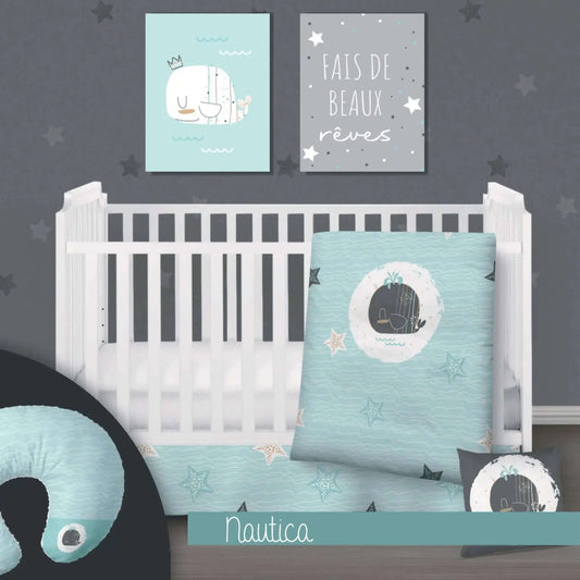 ( Fait au Québec) Ensemble de literie et accessoires pour bébé - NAUTICA - Literie bébés Textiles Patlin - Literie-Déco et moi 
