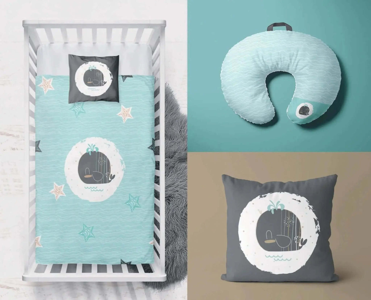 ( Fait au Québec) Ensemble de literie et accessoires pour bébé - NAUTICA - Literie bébés Textiles Patlin - Literie-Déco et moi 