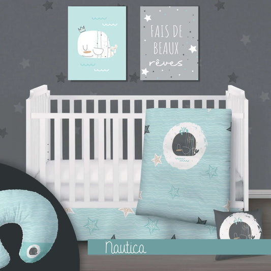 ( Fait au Québec) Ensemble de literie et accessoires pour bébé - NAUTICA Literie bébés  ,disponible chez Literie-Déco et moi 