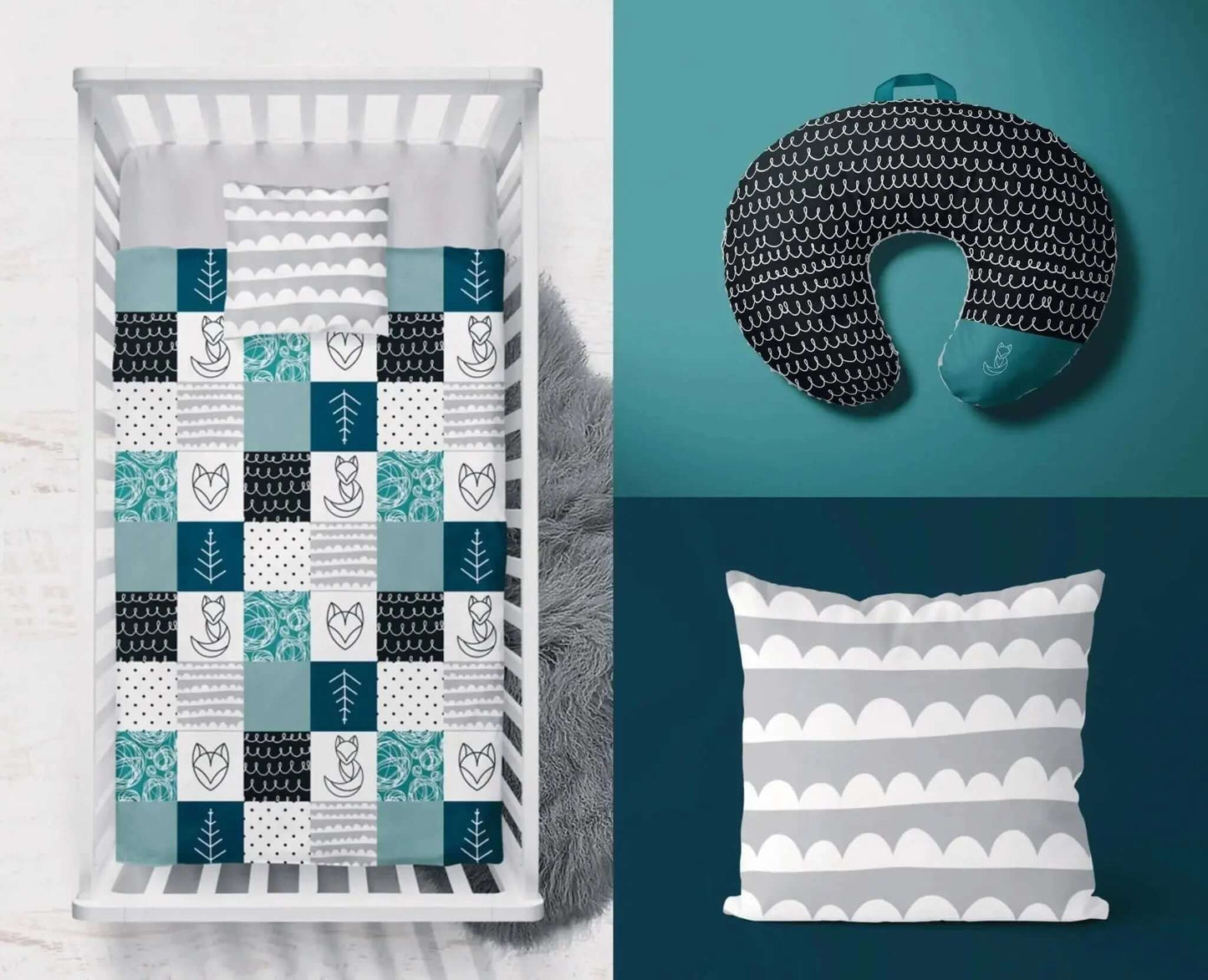 ( Fait au Québec) Ensemble de literie et accessoires pour bébé - PICOTINE - Literie bébés Textiles Patlin - Literie-Déco et moi 