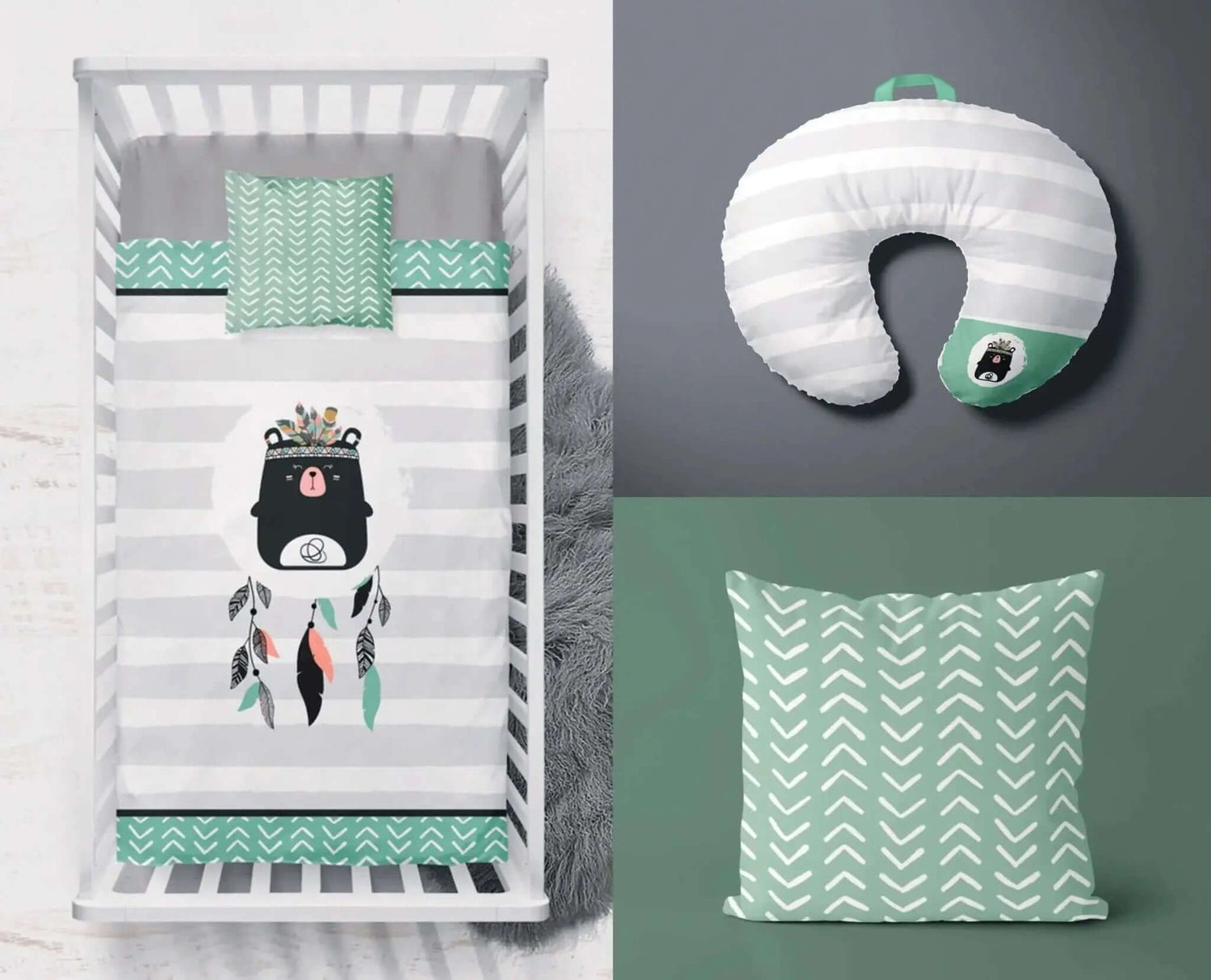 ( Fait au Québec) Ensemble de literie et accessoires pour bébé - TIPI - Literie bébés Textiles Patlin - Literie-Déco et moi 
