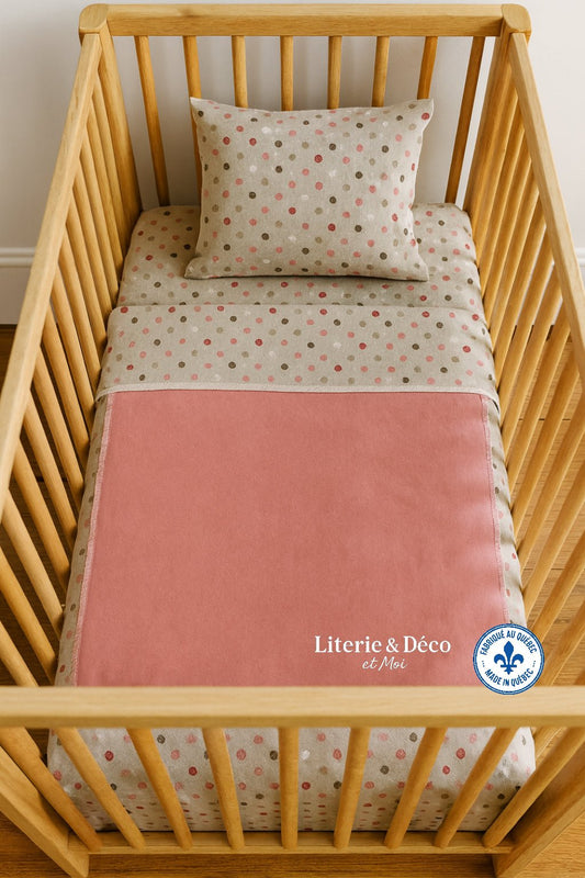 ( Fait au Québec) Ensemble de literie pour bébé PICO( Réversible ) - Literie - Déco et moi