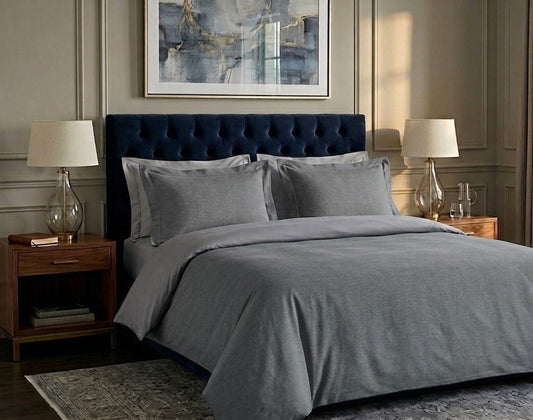 ( Fait au Québec) - Ensemble housse de couette Iris ( Gris Bleu ) - Housse de couette Literie & Déco et moi - $249.99! Literie-Déco et moi 