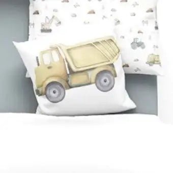 ( Fait au Québec) Ensemble housse de couette - CAMIONS housses de couette enfants  ,disponible chez Literie-Déco et moi 