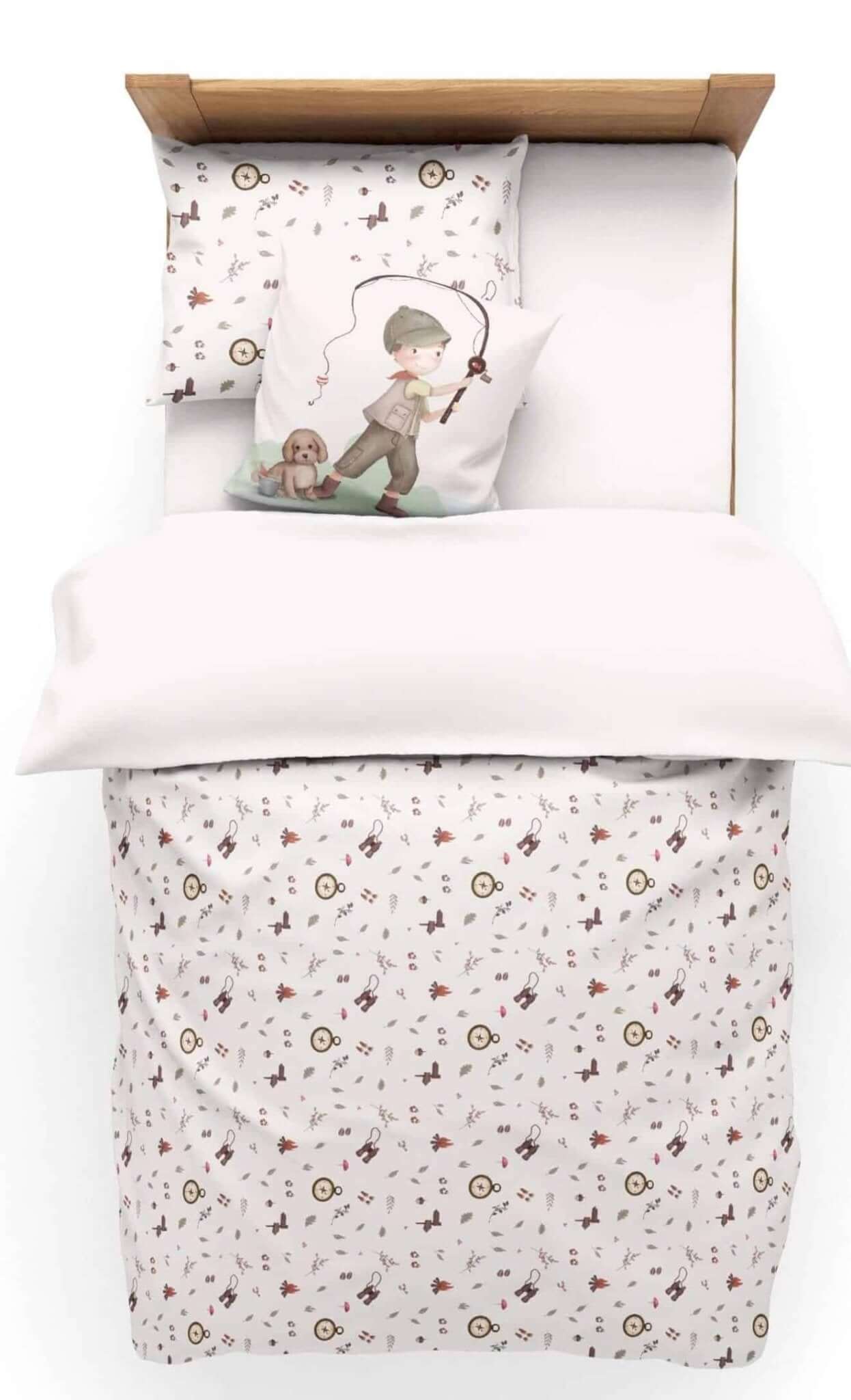 ( Fait au Québec) Ensemble housse de couette - CAMPING - housses de couette enfants Atelier la Fée - Literie-Déco et moi 