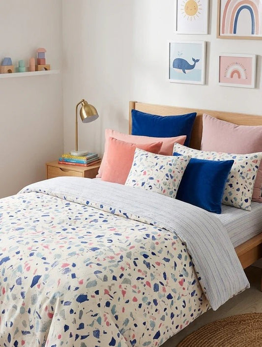 ( Fait au Québec) Ensemble housse de couette EMMA multi - Literie - Déco et moi