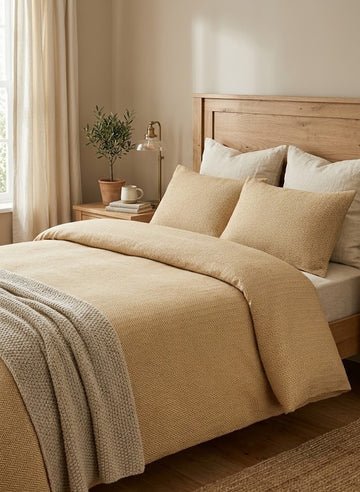 (Fait au Québec) Ensemble housse de couette ENZO ( Jaune Safran) - Housse de couette CHÉNÉ - Literie-Déco et moi 