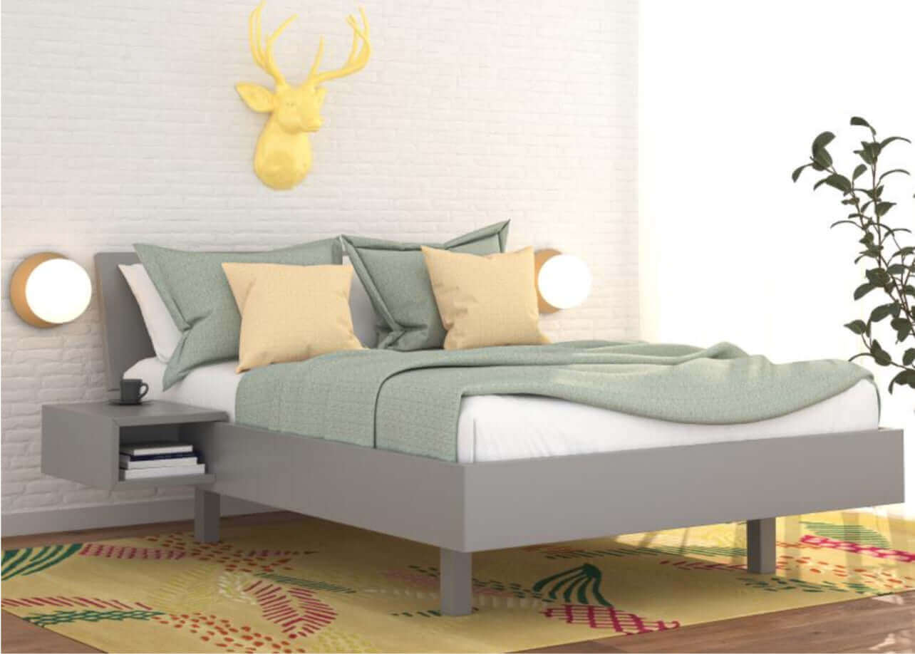 (Fait au Québec) Ensemble housse de couette ENZO ( Jaune Safran) - Literie - Déco et moi