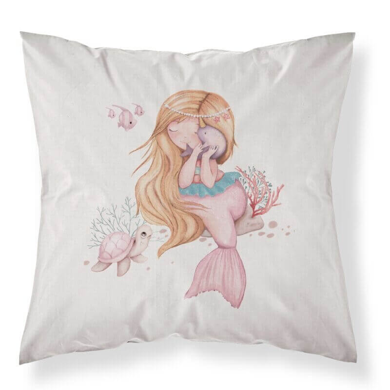 ( Fait au Québec)  Ensemble housse de couette - LA MER ( SIRENE) - housses de couette enfants Atelier la Fée - Literie-Déco et moi 
