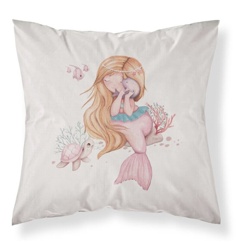 ( Fait au Québec)  Ensemble housse de couette - LA MER ( SIRENE) housses de couette enfants  ,disponible chez Literie-Déco et moi 