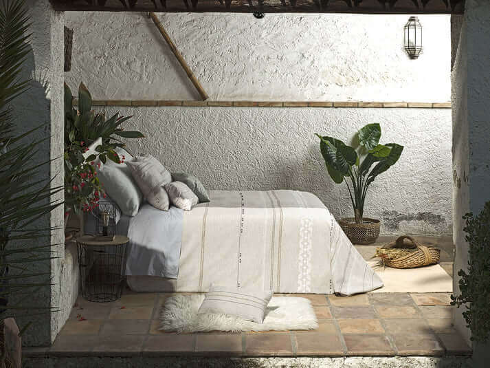 FAIT AU QUÉBEC - Ensemble housse de couette MILO ( Gris, taupe et blanc ) - Literie - Déco et moi