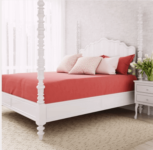 ( Fait au Québec ) Ensemble housse de couette TEJA (Rose framboise ) - Literie - Déco et moi