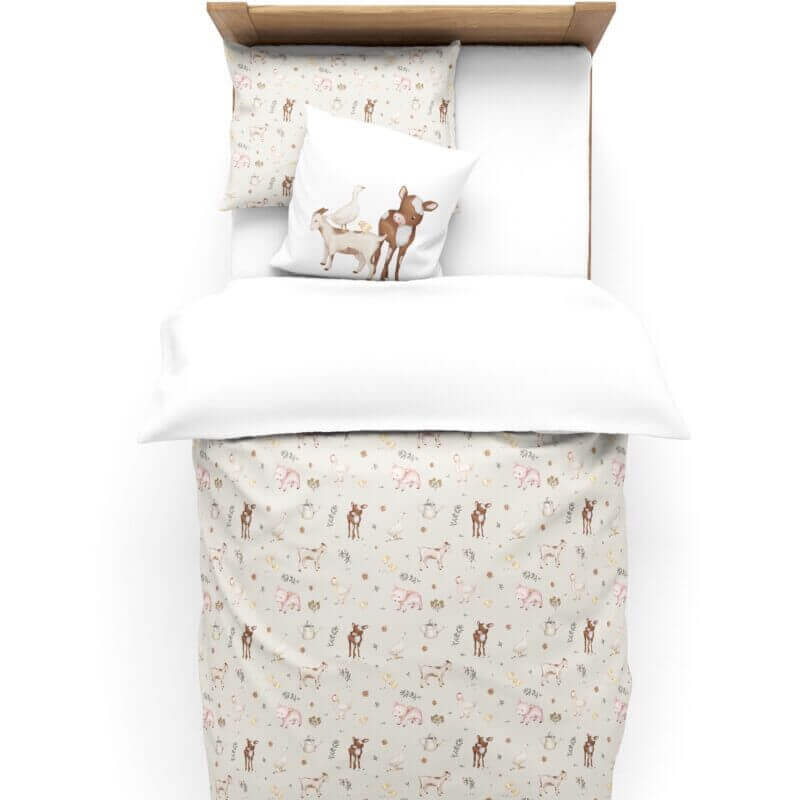 ( Fait au Québec) Housse de couette ANIMAUX DE LA FERME - Literie - Déco et moi